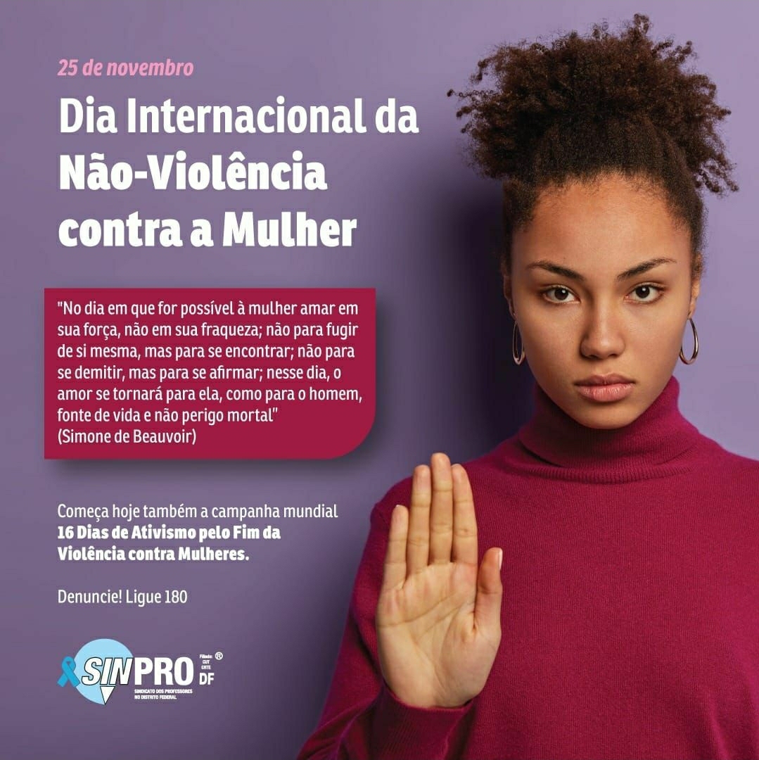 Dia internacional da não-violência contra a mulher
